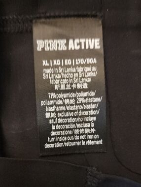 PINK Victoria's Secret Black Active Leggings (XL)